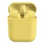 InPods 12 bezdrátová bluetooth sluchátka s nabíjecím pouzdrem pro Apple zařízení - žlutá