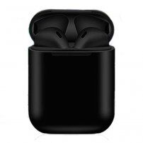 i18 TWS bezdrátová sluchátka s nabíjecím pouzdrem pro Apple zařízení - černá