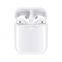 i18 TWS bezdrátová sluchátka s nabíjecím pouzdrem pro Apple zařízení - bílá