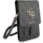 Guess 4G Metal Logo univerzální brašna pro iPhone - šedá