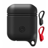 Voděodolný a prachotěsný silikonový ochranný obal pro AirPods 1 / 2 - černý