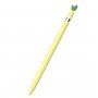 Ochranný silikonový obal s lístečky pro Apple Pencil 1. generace - žlutý