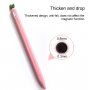 Ochranný silikonový obal s lístečky pro Apple Pencil 1. generace - žlutý