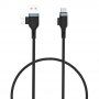 Wiwu 4v1 opletený datový a nabíjecí kabel USB-A / USB-C / Lightning pro iPhone / iPad / iPod / AirPods - 1,2 m - černý