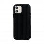 Silikonový kryt s copánkovým vzorem pro iPhone 11 Pro - černý