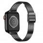 Tenký řemínek z nerezové oceli pro Apple Watch 42mm / 41mm / 40mm / 38mm - černý