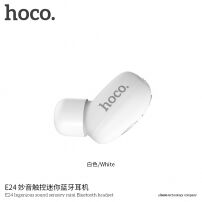 HOCO malé bezdrátové Bluetooth sluchátko s mikrofonem pro Apple iPhone - bílé