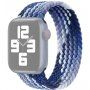 Nylonový řemínek s barevným copánkovým vzorem pro Apple Watch Ultra 49mm / 46mm / 45mm / 44mm / 42mm - M - modrý