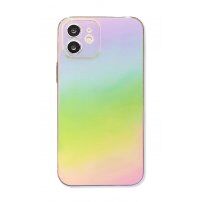 Transparentní zrcadlový kryt pro iPhone 12 mini - duhový