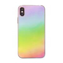 Transparentní zrcadlový kryt pro iPhone XS Max - duhový