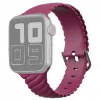 Propletený silikonový řemínek pro Apple Watch Ultra 49mm / 46mm / 45mm / 44mm / 42mm - vínový