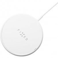 FIXED MagPad bezdrátová nabíječka s podporou uchycení MagSafe 15W pro iPhone - bílá