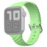 Propletený silikonový řemínek pro Apple Watch 42mm / 41mm / 40mm / 38mm - zelený