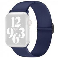 Silikonový řemínek s posuvnou přezkou pro Apple Watch 42mm / 41mm / 40mm / 38mm - tmavě modrý