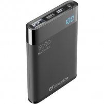 Cellularline FreePower Manta HD powerbanka s porty USB-C / USB - 5 000 mAh - černá
