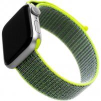 FIXED Nylon Strap nylonový řemínek pro Apple Watch 42mm / 41mm / 40mm / 38mm - tmavě limetkový