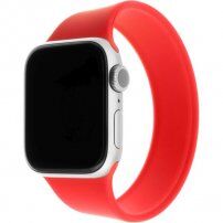 FIXED provlékací silikonový řemínek pro Apple Watch 42mm / 41mm / 40mm / 38mm - S - červený