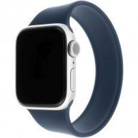 FIXED provlékací silikonový řemínek pro Apple Watch Ultra 49mm / 46mm / 45mm / 44mm / 42mm - S - tmavě modrý