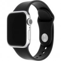 FIXED Silicone Strap řemínek s kratší a delší přezkou pro Apple Watch 42mm / 41mm / 40mm / 38mm - černý
