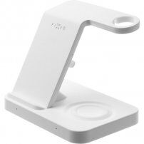 FIXED Powerstation 3v1 stojánek s bezdrátovým nabíjením pro iPhone / Apple Watch / AirPods - bílý