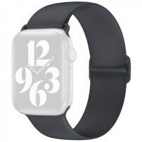 Silikonový řemínek s posuvnou přezkou pro Apple Watch Ultra 49mm / 46mm / 45mm / 44mm / 42mm - tmavě šedý