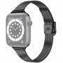 Tenký řemínek z nerezové oceli pro Apple Watch 42mm / 41mm / 40mm / 38mm - černý