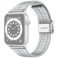 Široký řemínek z nerezové oceli pro Apple Watch 42mm / 41mm / 40mm / 38mm - stříbrný