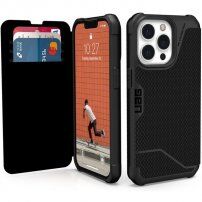 UAG Metropolis odolné flipové pouzdro pro iPhone 13 Pro - kevlarově černé