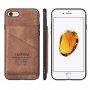 Taokkim ochranný kryt z PU kůže s kapsou v retro stylu pro iPhone 6 / 6S - hnědý