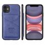 Taokkim ochranný kryt z PU kůže s kapsou v retro stylu pro iPhone 11 Pro - modrý