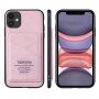 Taokkim ochranný kryt z PU kůže s kapsou v retro stylu pro iPhone 11 Pro - růžový