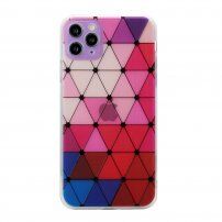 Měkký kryt se vzorem vitráže pro iPhone 11 Pro Max - fialový