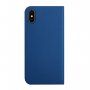 Magnetické flipové pouzdro pro iPhone X / XS - královsky modré