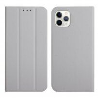 Magnetické flipové pouzdro pro iPhone 11 Pro - šedé
