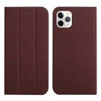 Magnetické flipové pouzdro pro iPhone 12 Pro Max - hnědé
