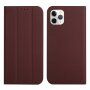 Magnetické flipové pouzdro pro iPhone 11 Pro Max - hnědé