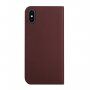 Magnetické flipové pouzdro pro iPhone XS Max - hnědé