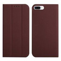Magnetické flipové pouzdro pro iPhone 7 Plus / 8 Plus - hnědé