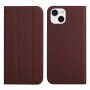 Magnetické flipové pouzdro pro iPhone 13 mini - hnědé
