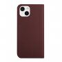 Magnetické flipové pouzdro pro iPhone 13 mini - hnědé