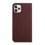 Magnetické flipové pouzdro pro iPhone 13 Pro - hnědé