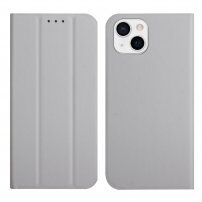 Magnetické flipové pouzdro pro iPhone 13 - šedé