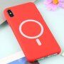 Silikonový kryt s MagSafe pro iPhone X / XS - červený
