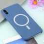 Silikonový kryt s MagSafe pro iPhone X / XS - modrý