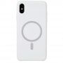 Silikonový kryt s MagSafe pro iPhone X / XS - bílý