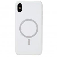 Silikonový kryt s MagSafe pro iPhone X / XS - bílý