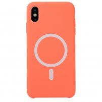 Silikonový kryt s MagSafe pro iPhone X / XS - oranžový