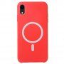 Silikonový kryt s MagSafe pro iPhone XR - červený