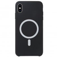 Silikonový kryt s MagSafe pro iPhone XS Max - černý