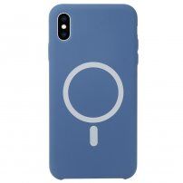 Silikonový kryt s MagSafe pro iPhone XS Max - modrý